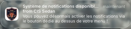 Le CIS s’invite dans vos notifications !